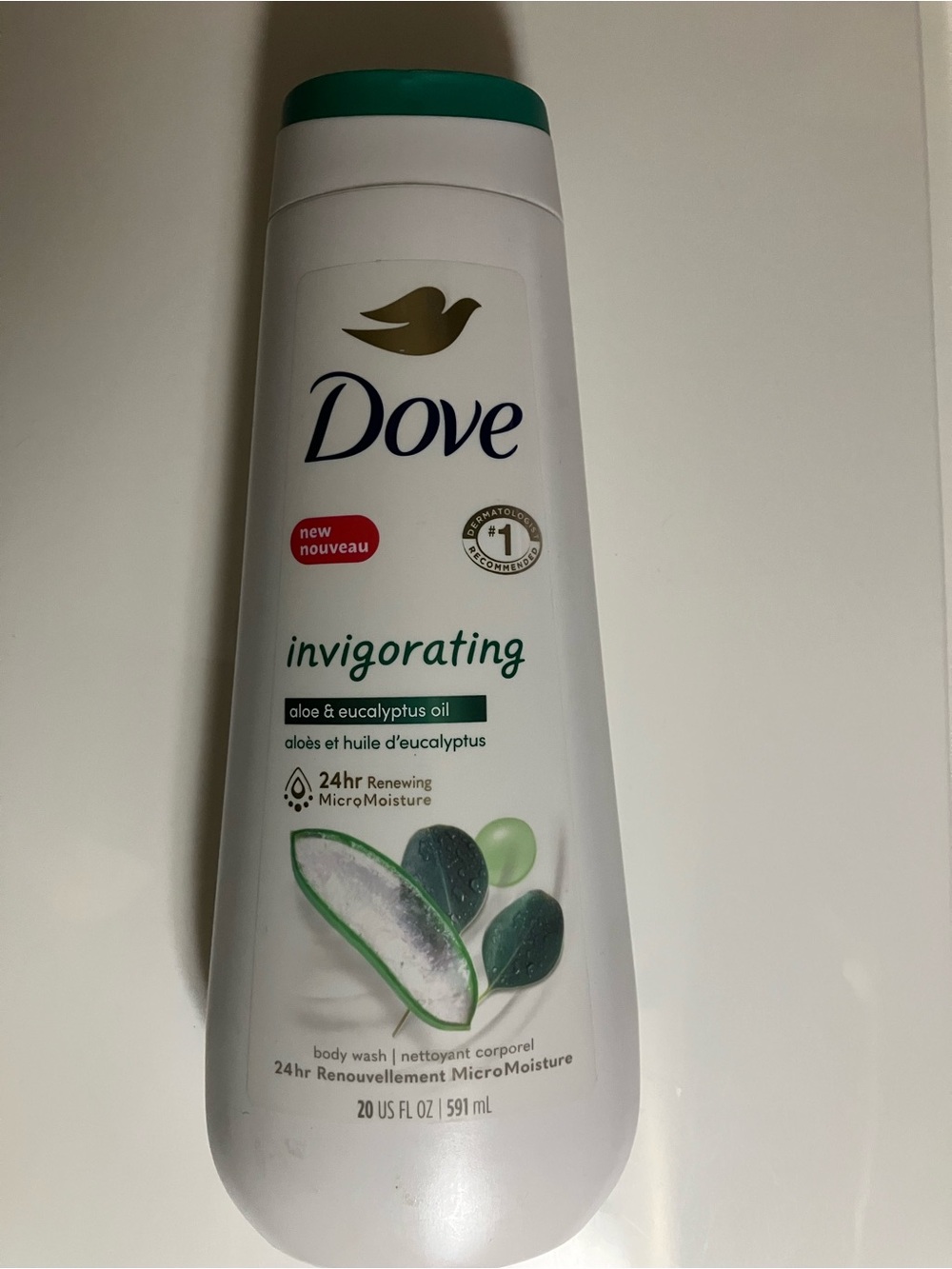 Dove Invigorating Aloe + Eucalyptus Oil 24Hr Lotion Soft Skin Body Wash 20 fl oz